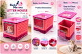 Premium Enclosed Cat Litter House | Spacious & Easy to Clean Cat Toilet Box