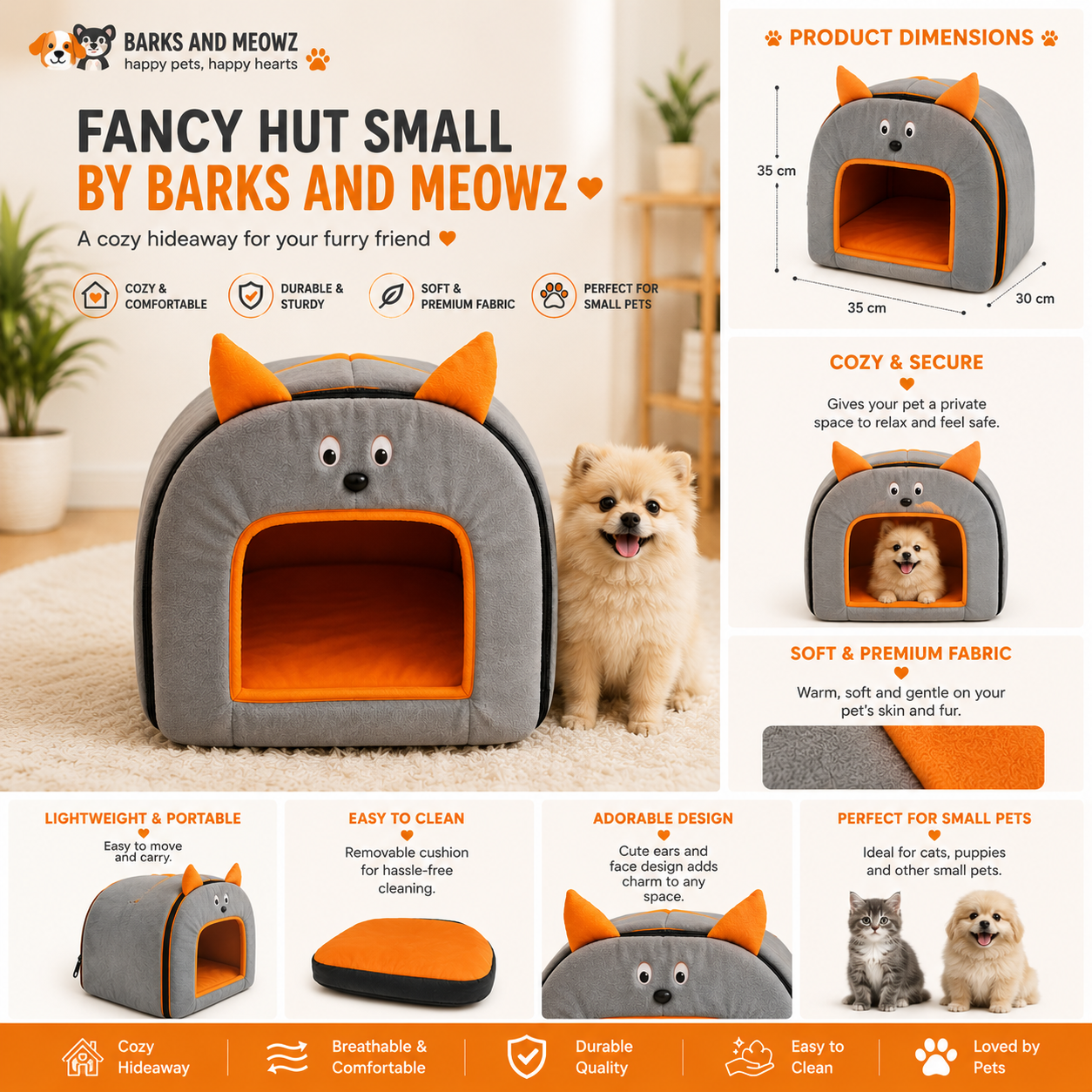 Fancy Hut Small – Cozy Pet House
