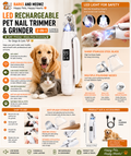 LED Rechargeable Pet Nail Trimmer & Grinder 2-in-1