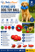 Flying UFO Dog Toy Ball - Interactive LED Bounce & Flying Disc Toy