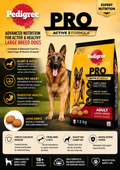 PEDIGREE PRO Adult Large Breed Dog Food Advanced Nutrition for Active & Healthy Large Breed Dogs
